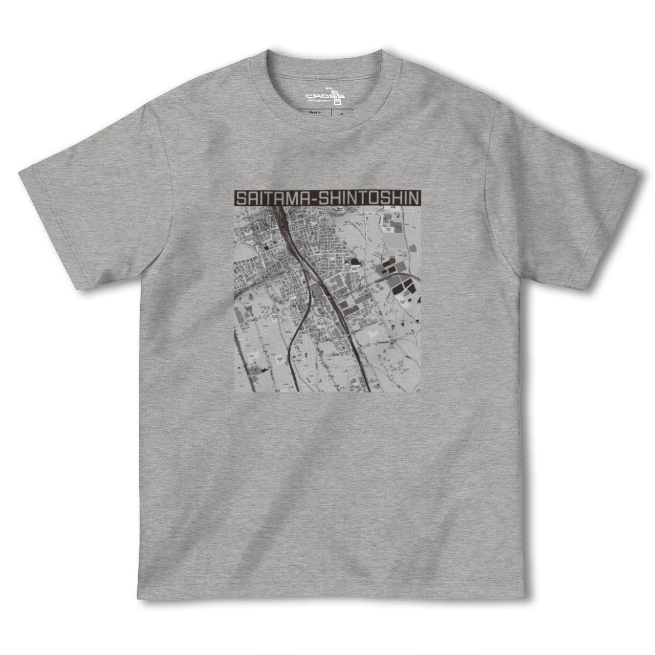 【さいたま新都心(埼玉県)】地図柄ヘビーウェイトTシャツ