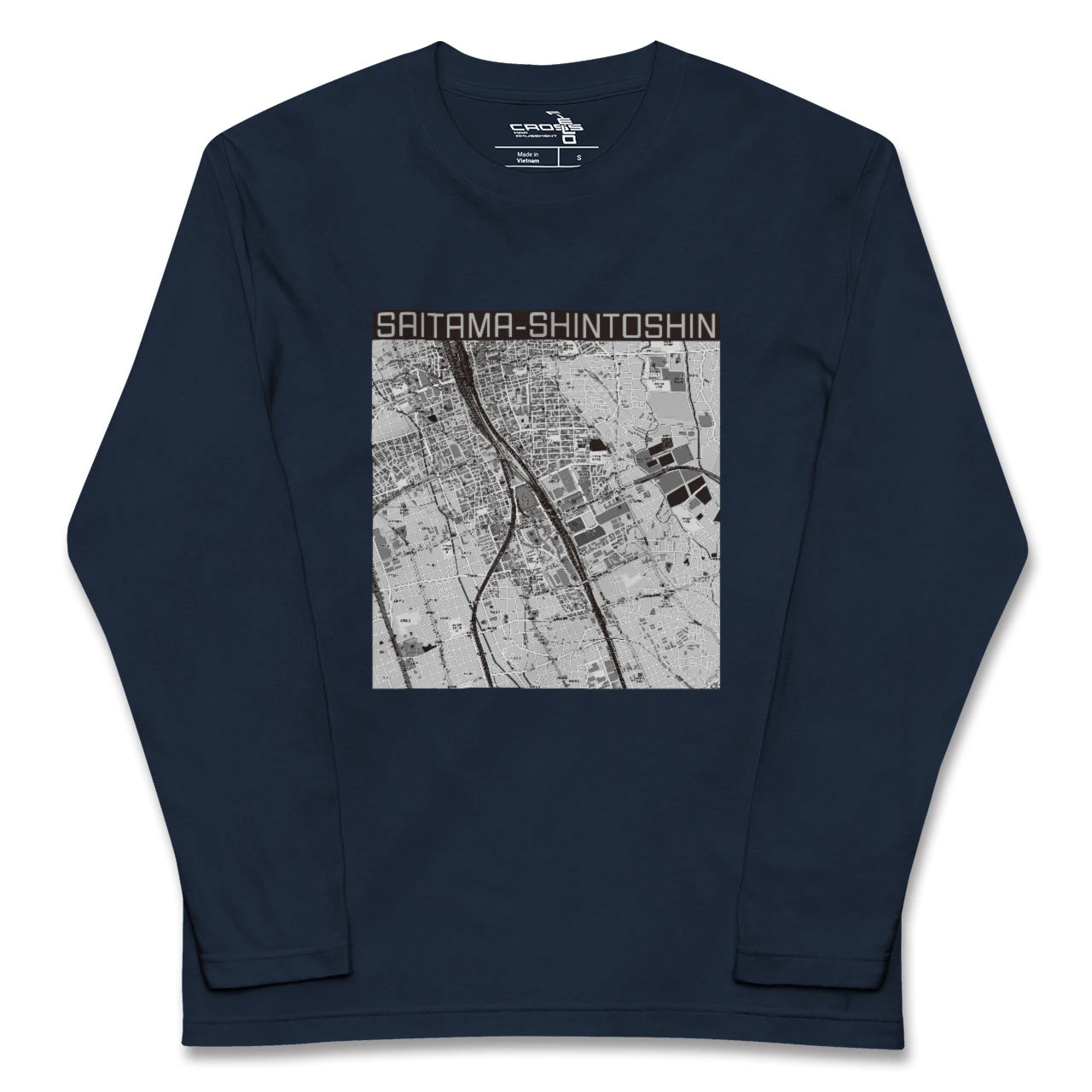 【さいたま新都心(埼玉県)】地図柄ロングスリーブTシャツ