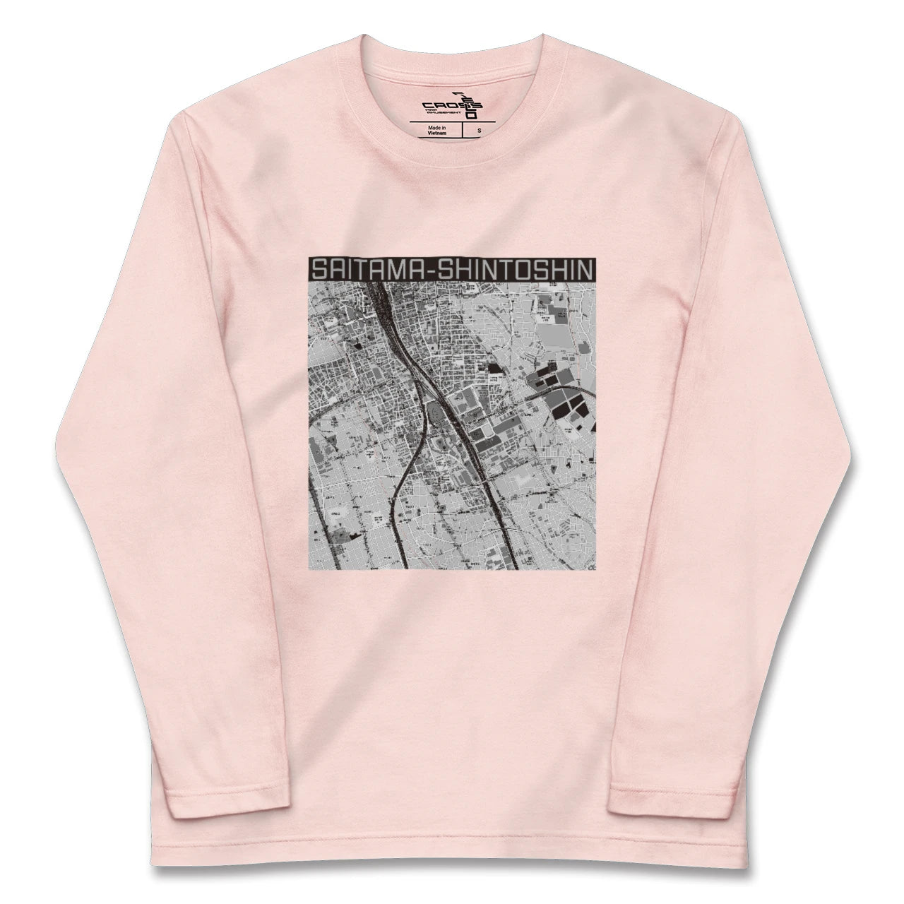 【さいたま新都心(埼玉県)】地図柄ロングスリーブTシャツ