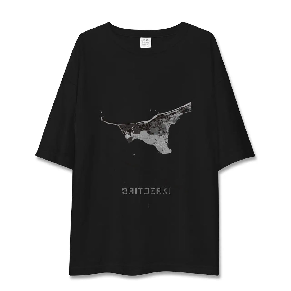 【西戸崎(福岡県)】地図柄ビッグシルエットTシャツ