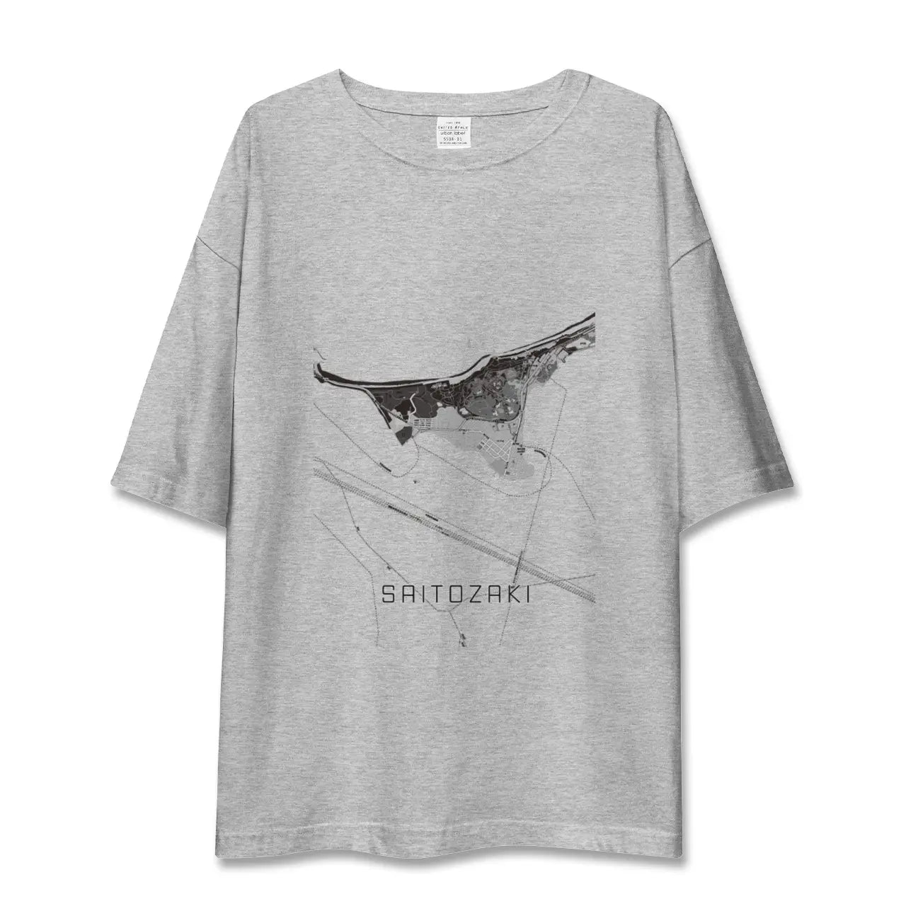 【西戸崎(福岡県)】地図柄ビッグシルエットTシャツ