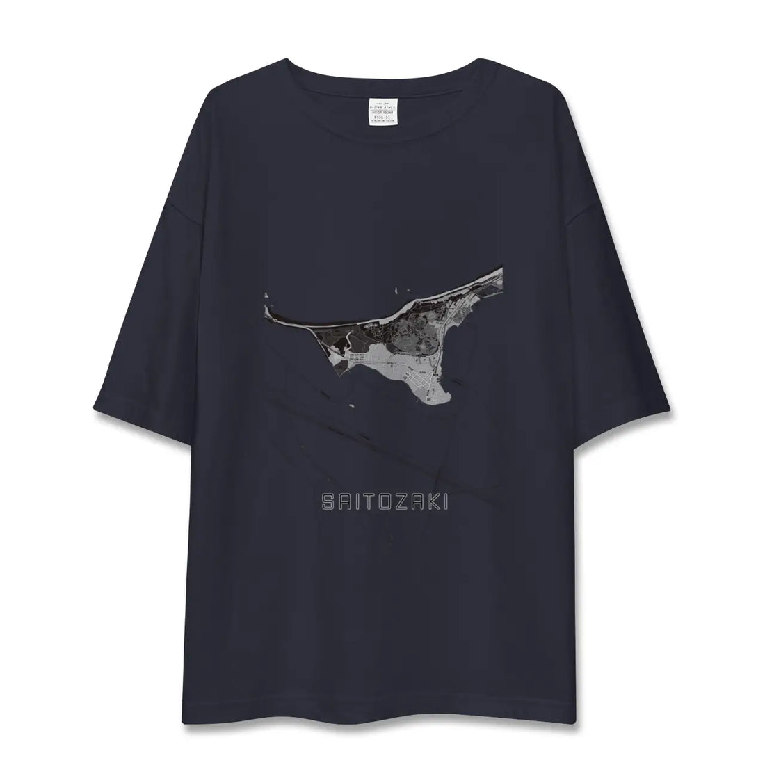 【西戸崎(福岡県)】地図柄ビッグシルエットTシャツ