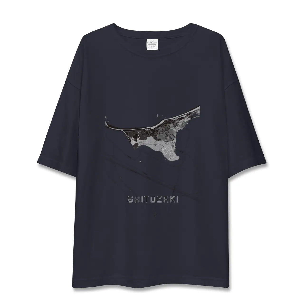 【西戸崎(福岡県)】地図柄ビッグシルエットTシャツ
