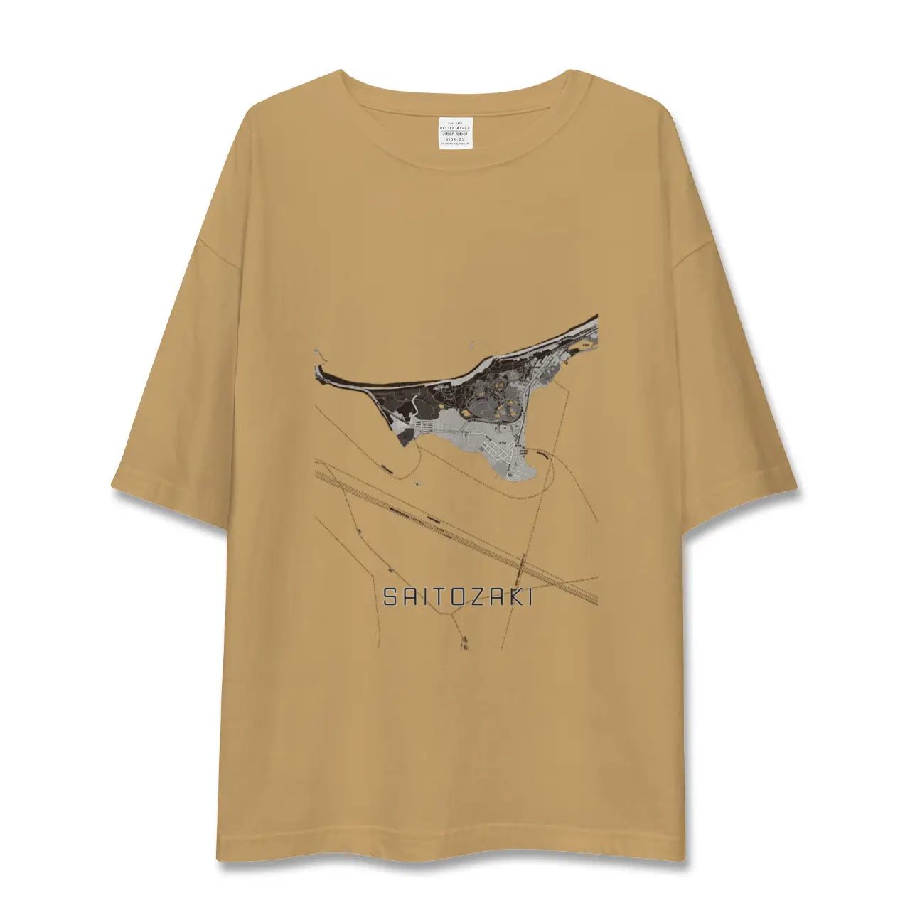 【西戸崎(福岡県)】地図柄ビッグシルエットTシャツ