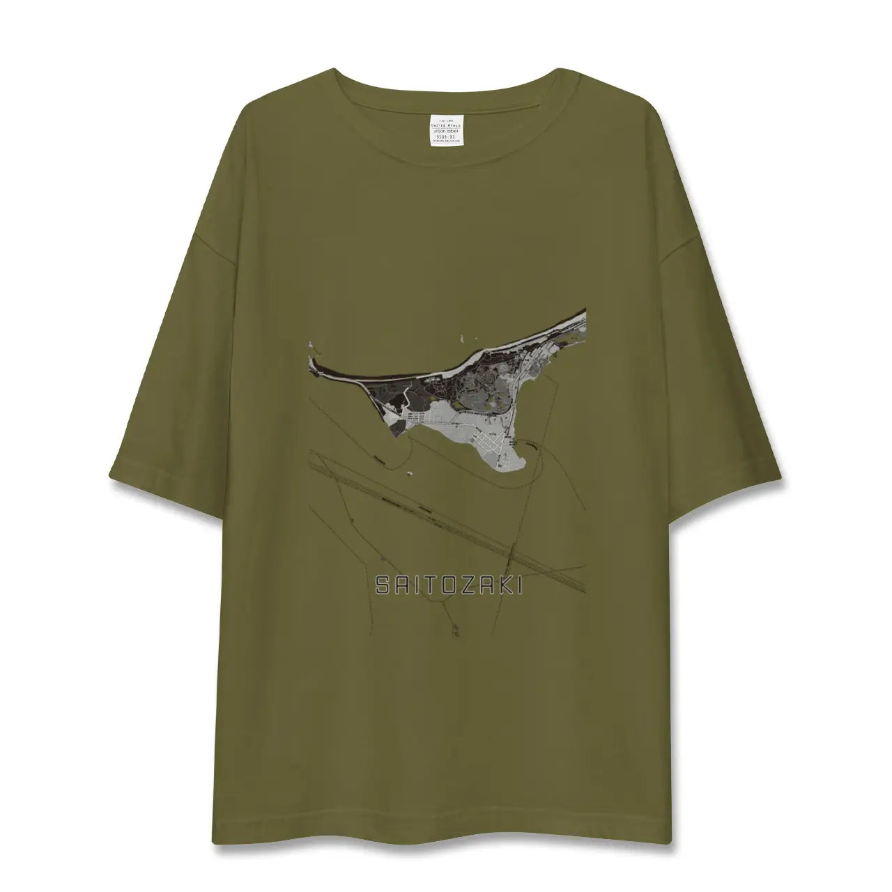 【西戸崎(福岡県)】地図柄ビッグシルエットTシャツ