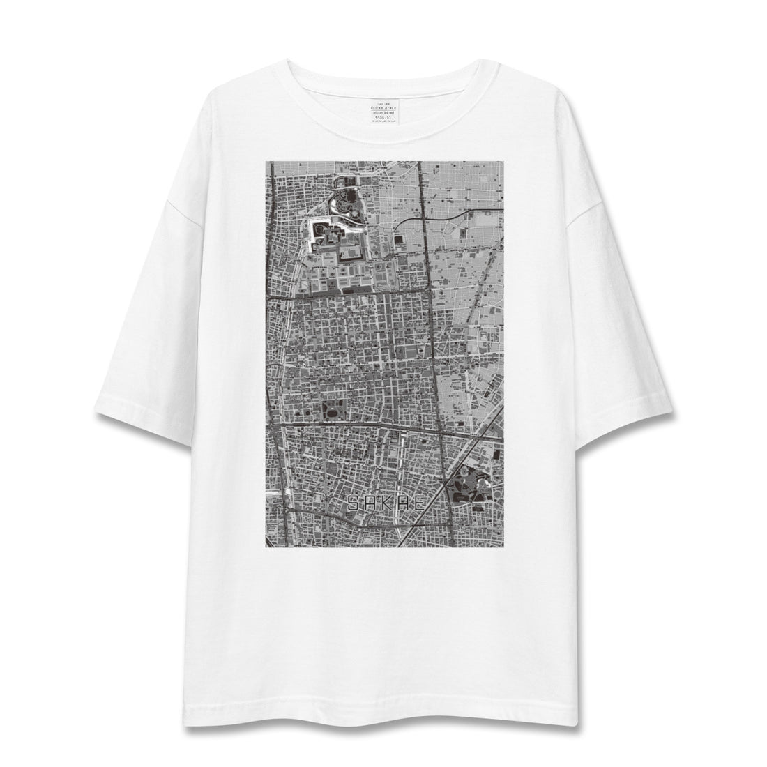 【栄(愛知県)】地図柄ビッグシルエットTシャツ