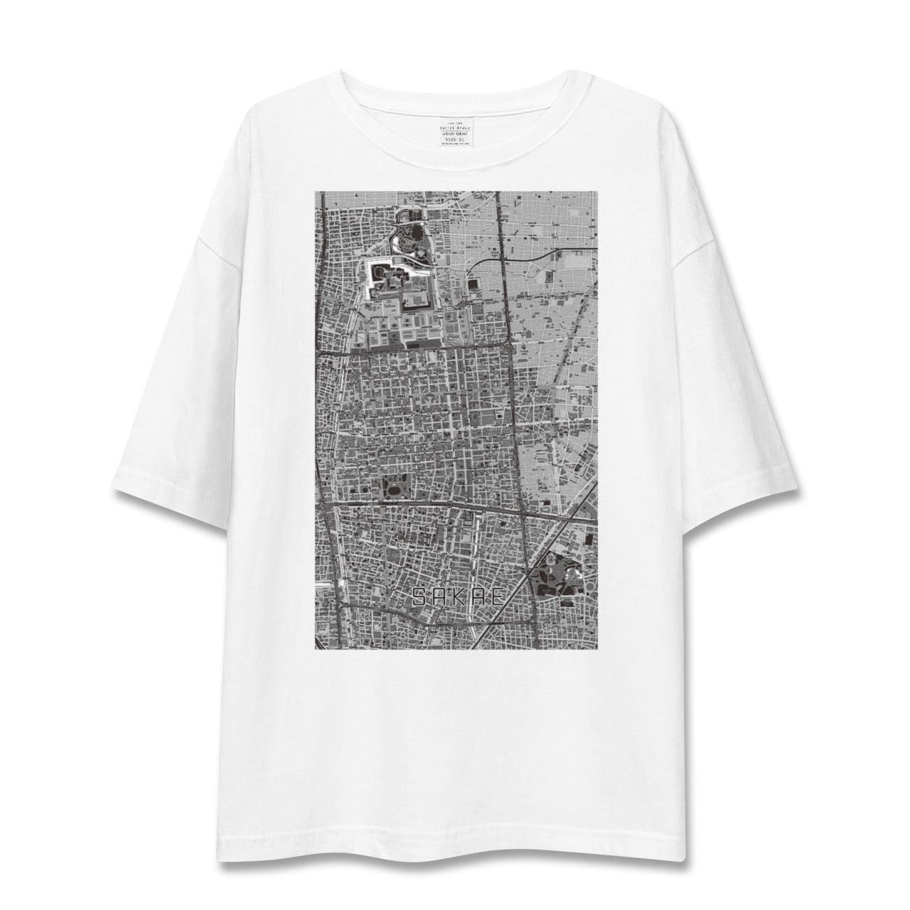 【栄(愛知県)】地図柄ビッグシルエットTシャツ