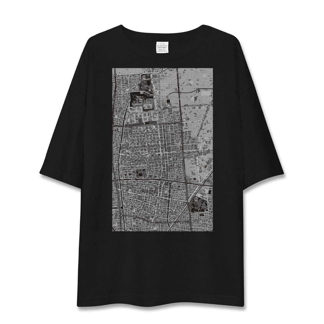 【栄(愛知県)】地図柄ビッグシルエットTシャツ