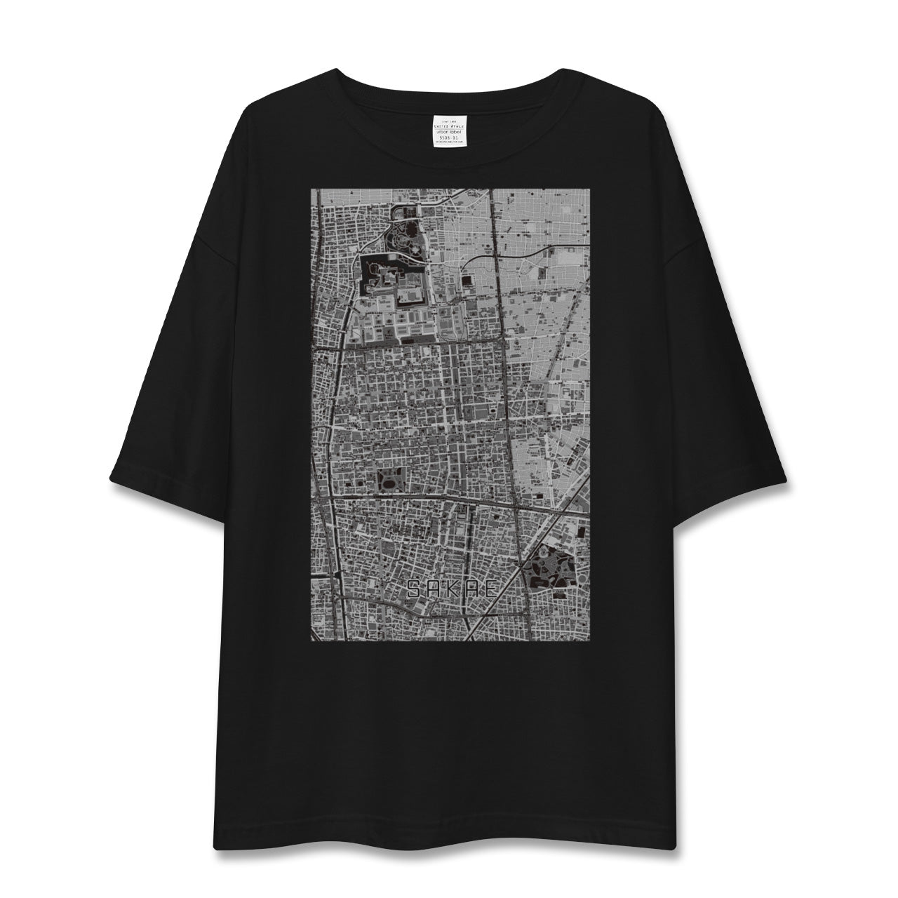 【栄(愛知県)】地図柄ビッグシルエットTシャツ