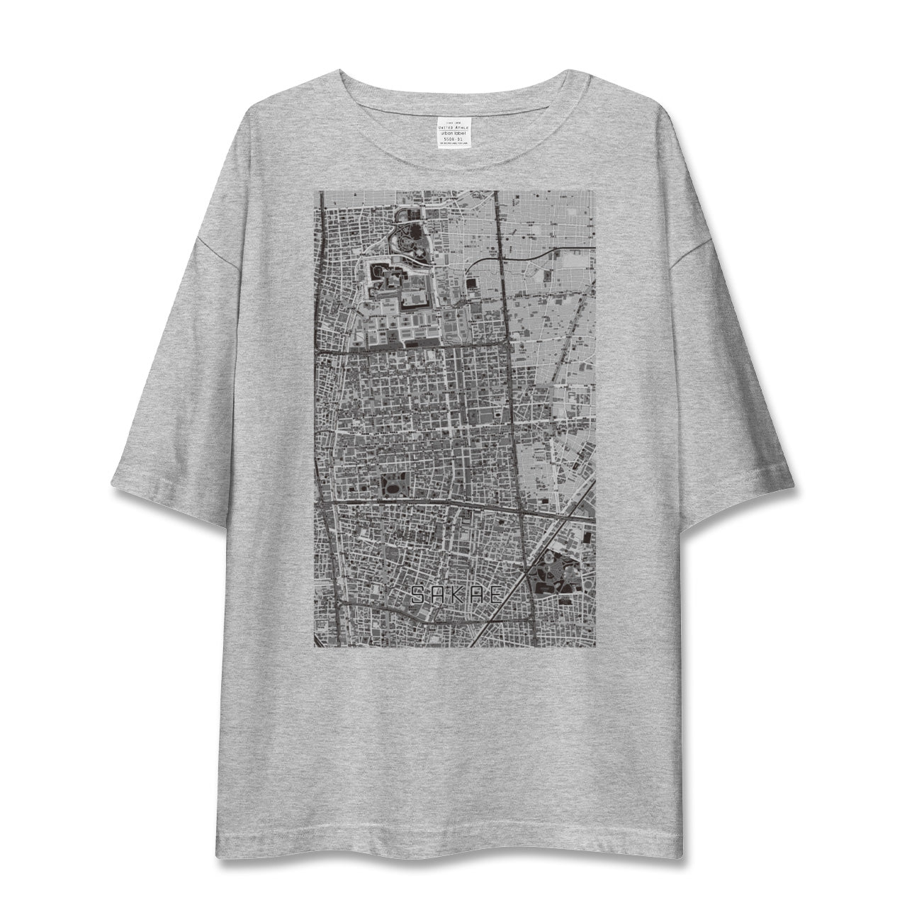 【栄(愛知県)】地図柄ビッグシルエットTシャツ