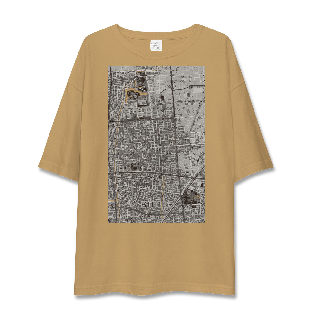 【栄(愛知県)】地図柄ビッグシルエットTシャツ