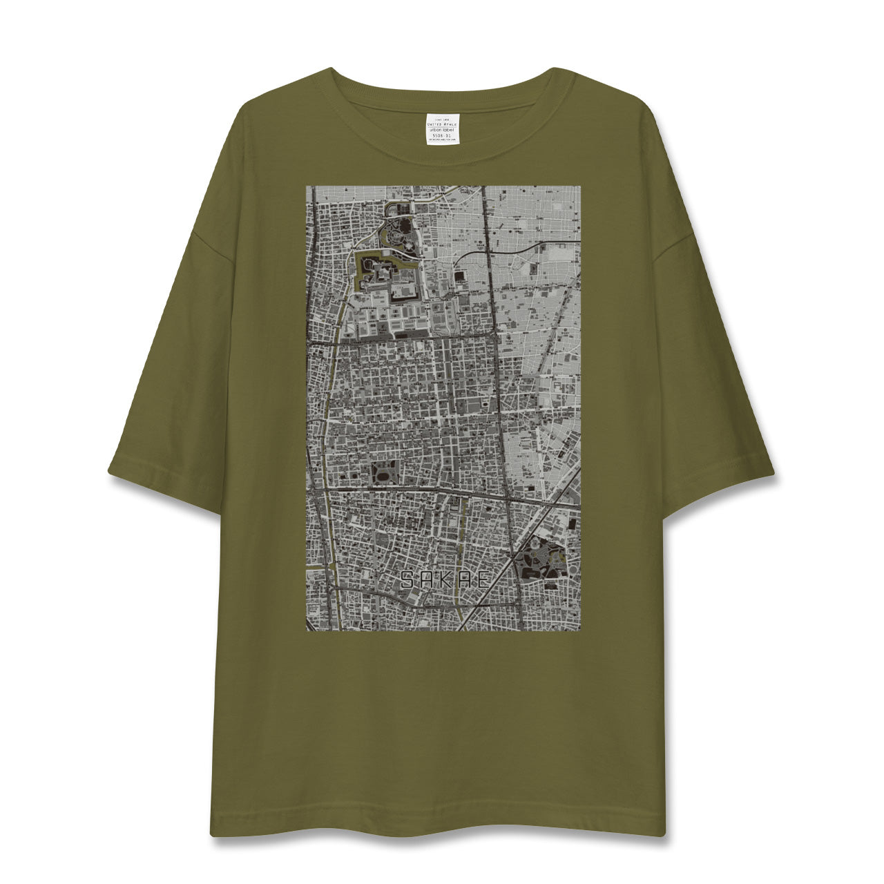 【栄(愛知県)】地図柄ビッグシルエットTシャツ