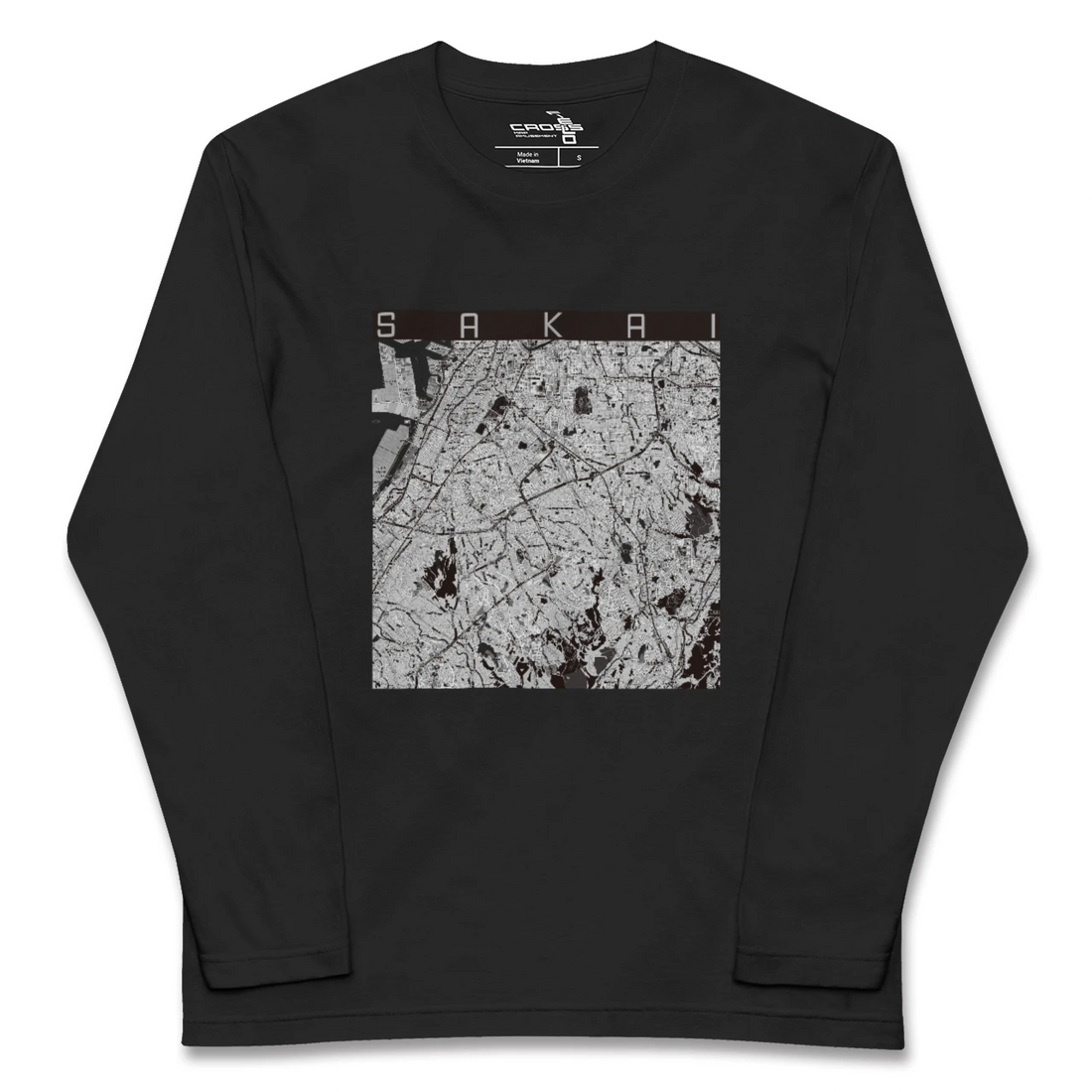 【堺2(大阪府)】地図柄ロングスリーブTシャツ