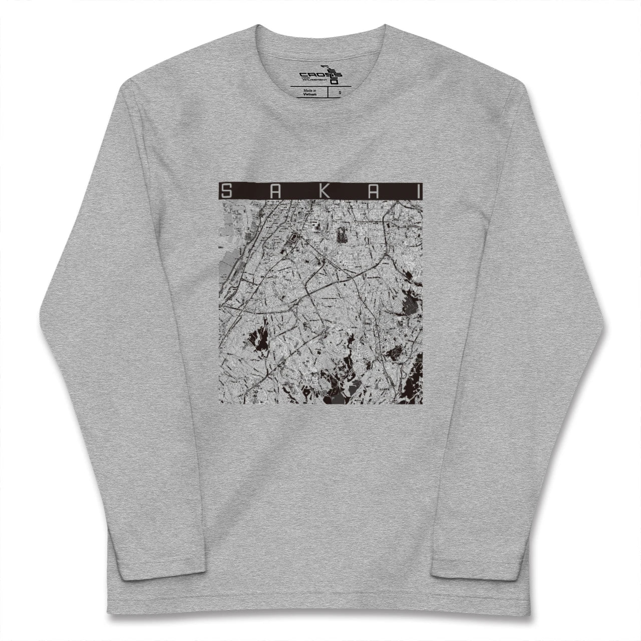 【堺2(大阪府)】地図柄ロングスリーブTシャツ