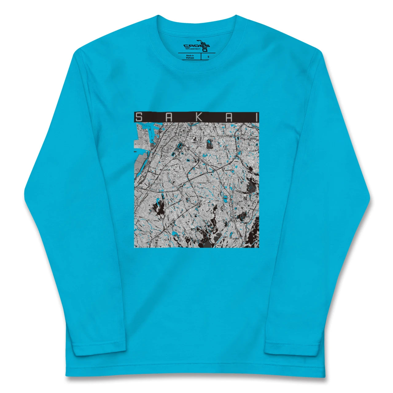 【堺2(大阪府)】地図柄ロングスリーブTシャツ