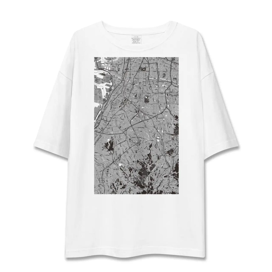【堺2(大阪府)】地図柄ビッグシルエットTシャツ
