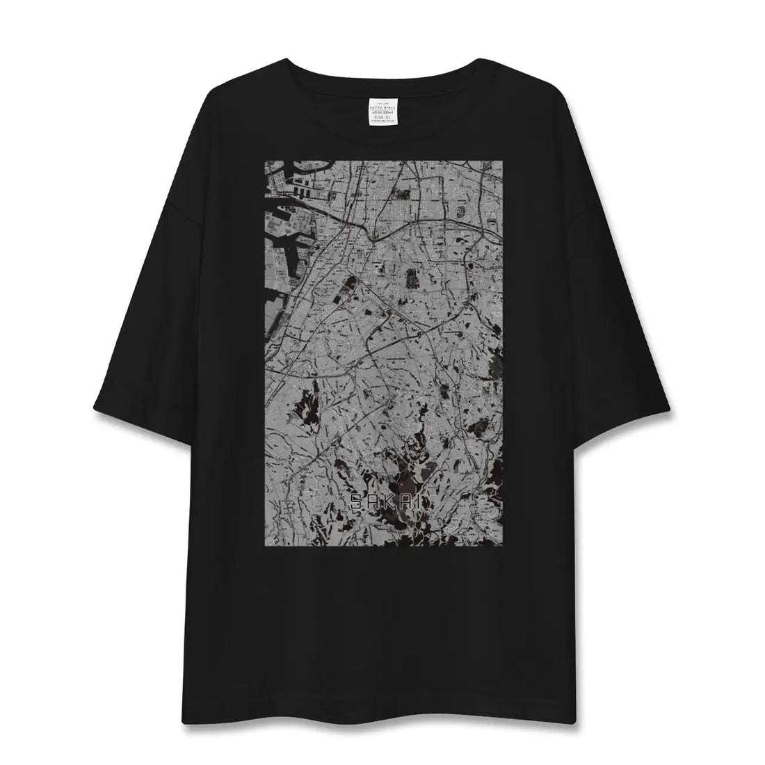 【堺2(大阪府)】地図柄ビッグシルエットTシャツ