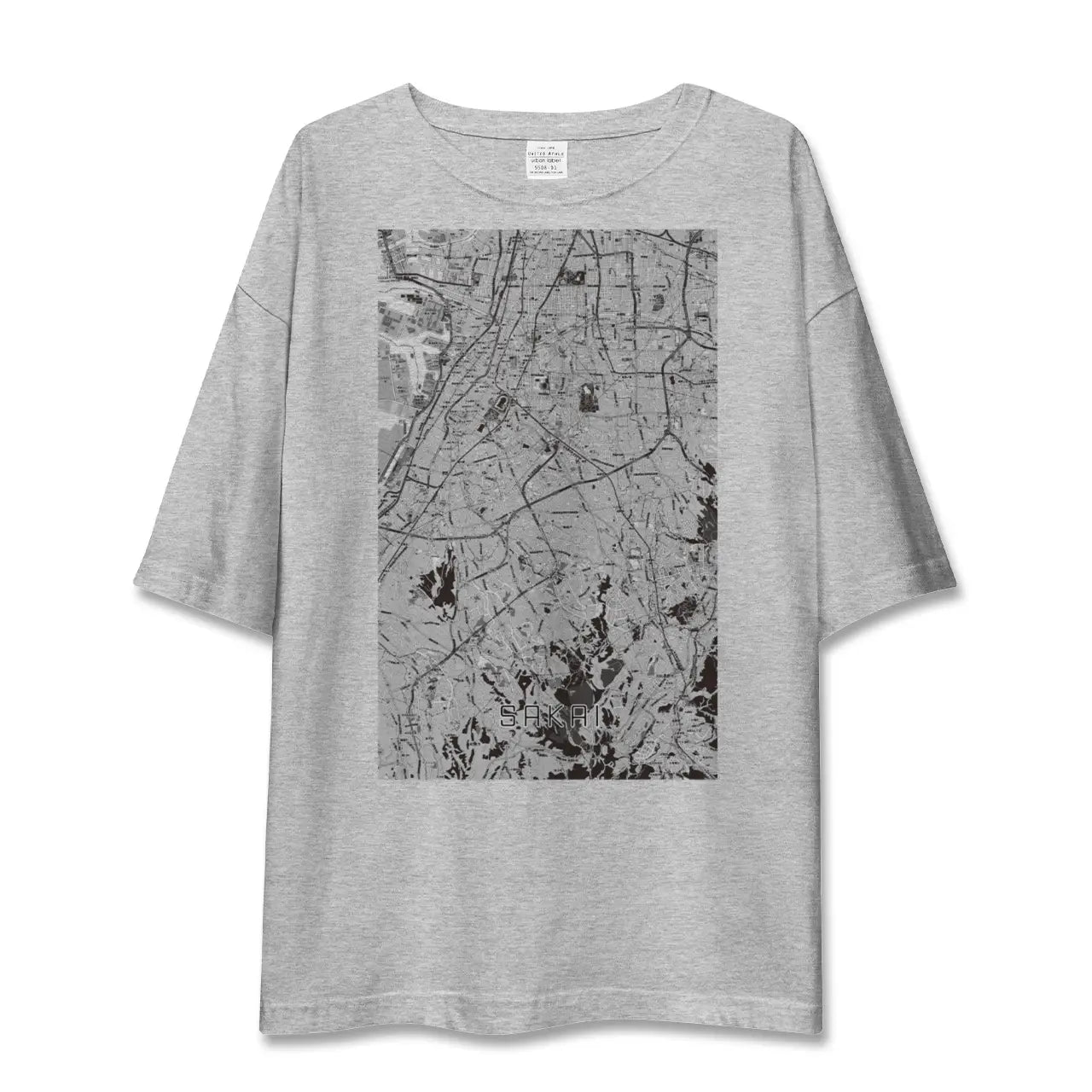 【堺2(大阪府)】地図柄ビッグシルエットTシャツ