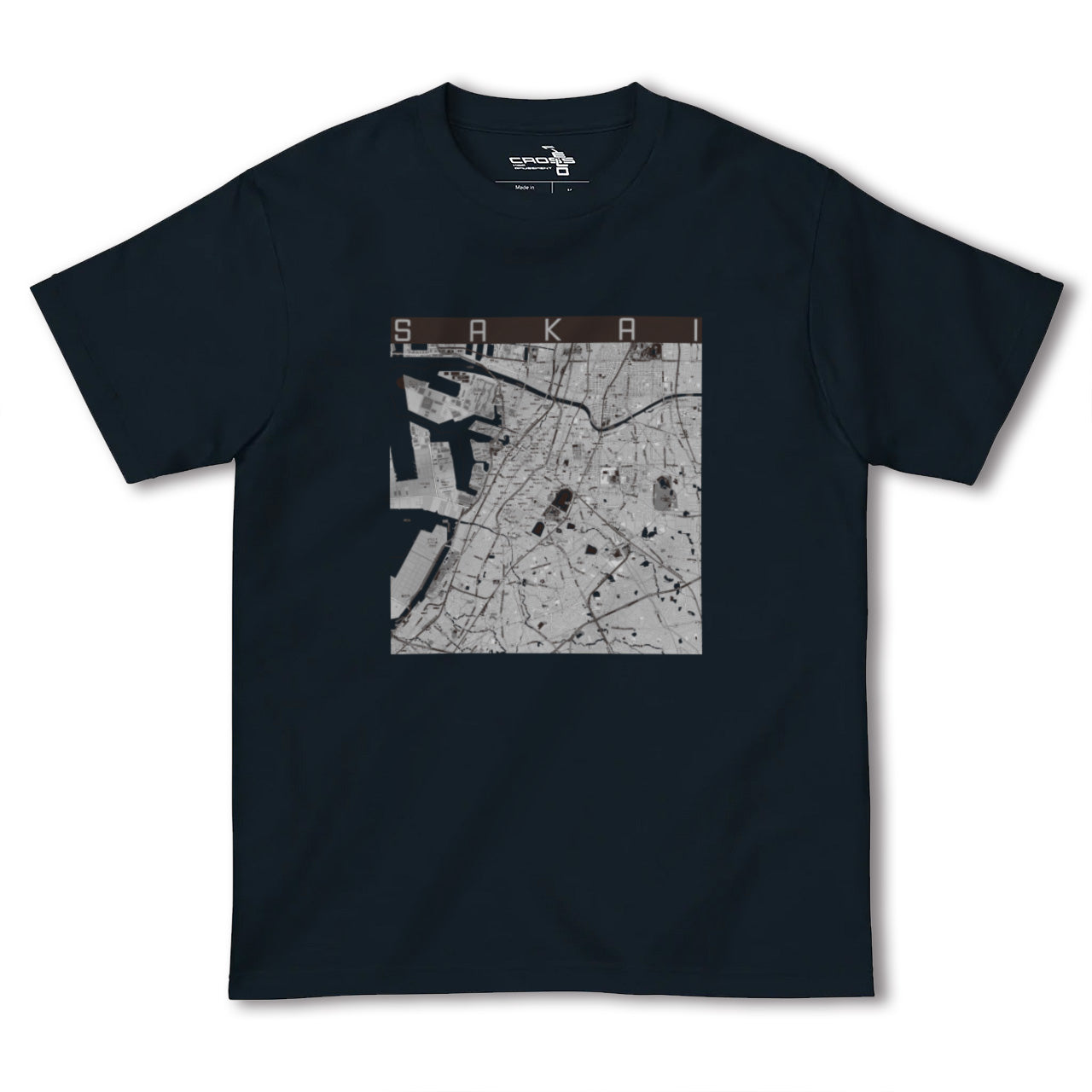 【堺(大阪府)】地図柄ヘビーウェイトTシャツ