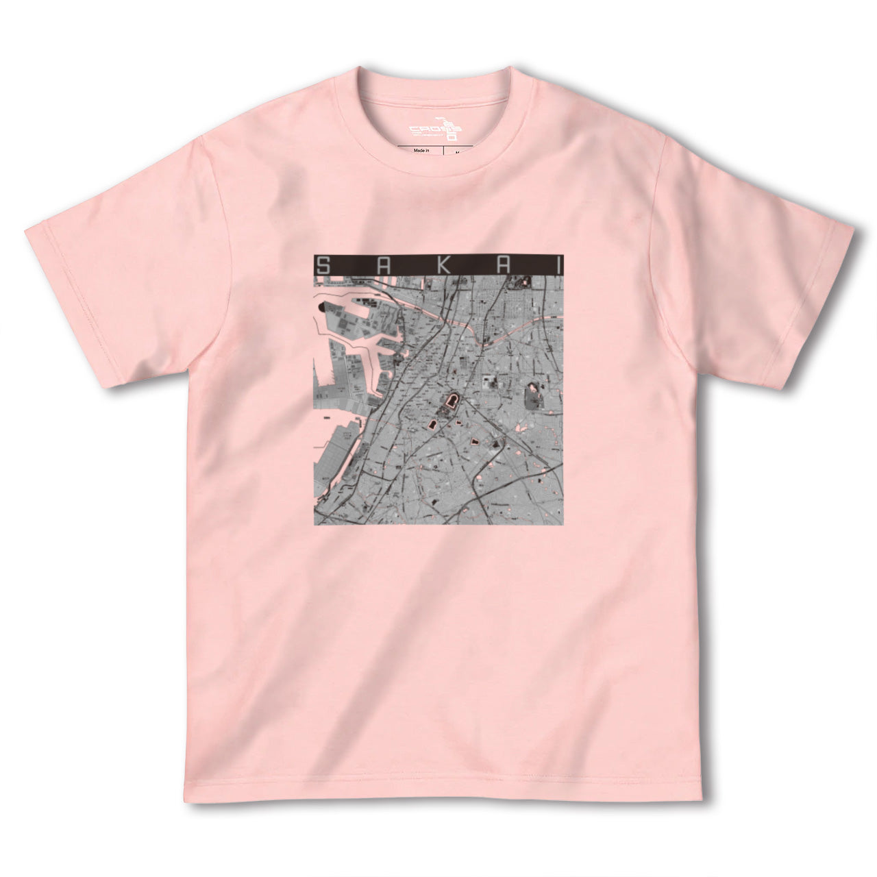 【堺(大阪府)】地図柄ヘビーウェイトTシャツ