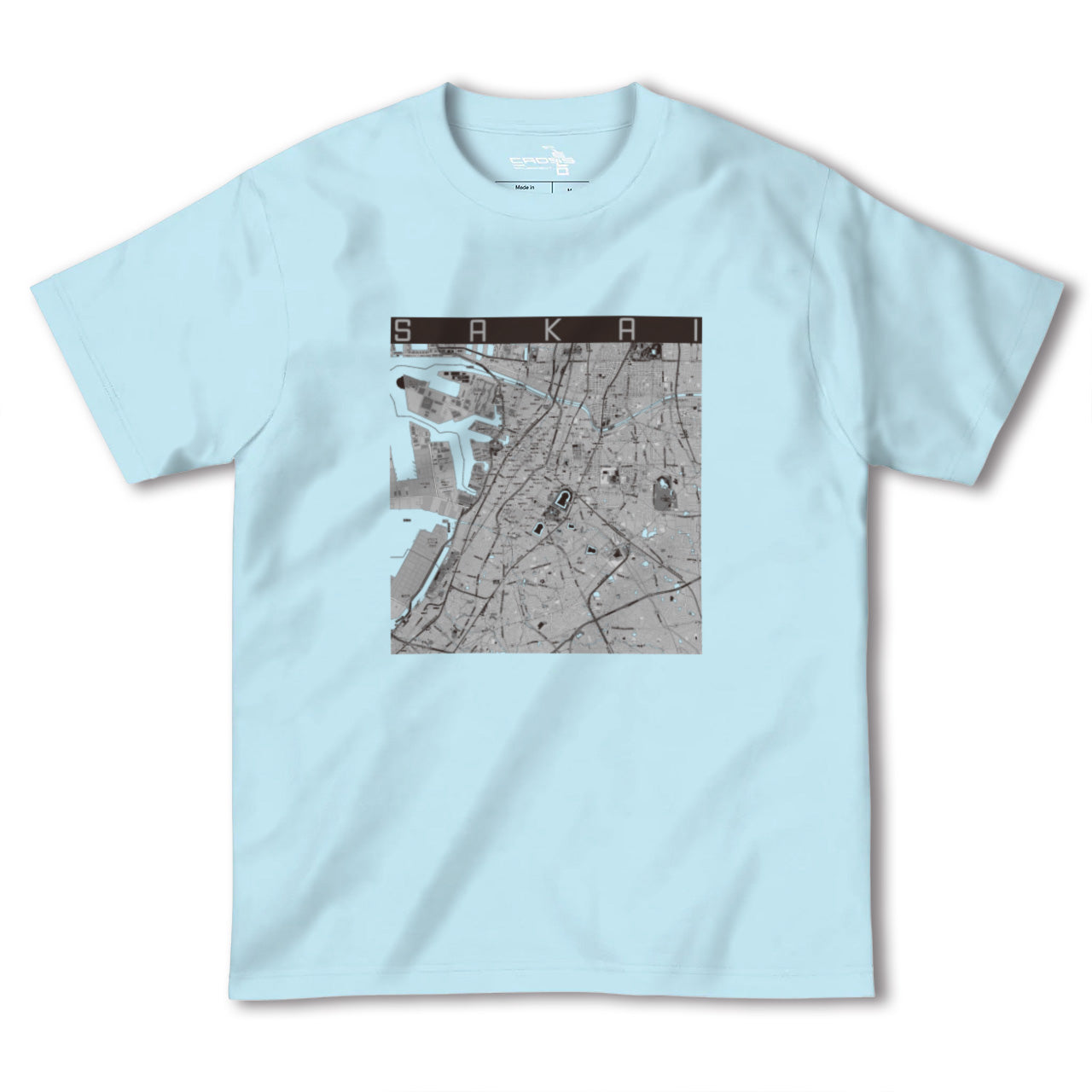 【堺(大阪府)】地図柄ヘビーウェイトTシャツ