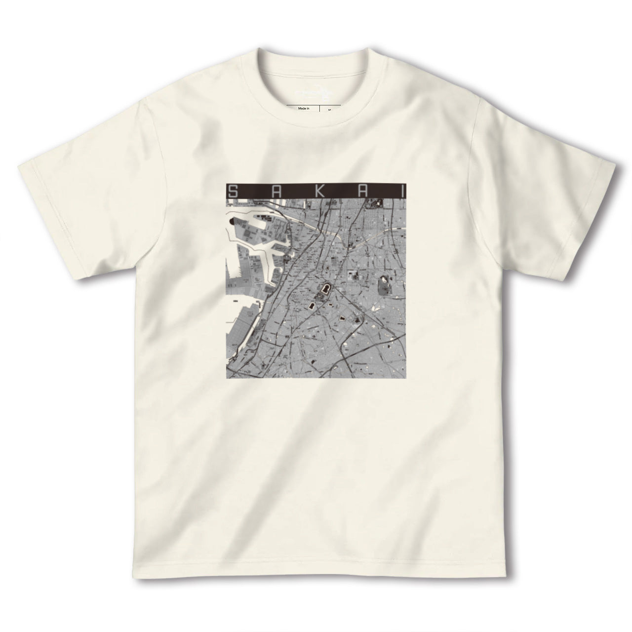 【堺(大阪府)】地図柄ヘビーウェイトTシャツ