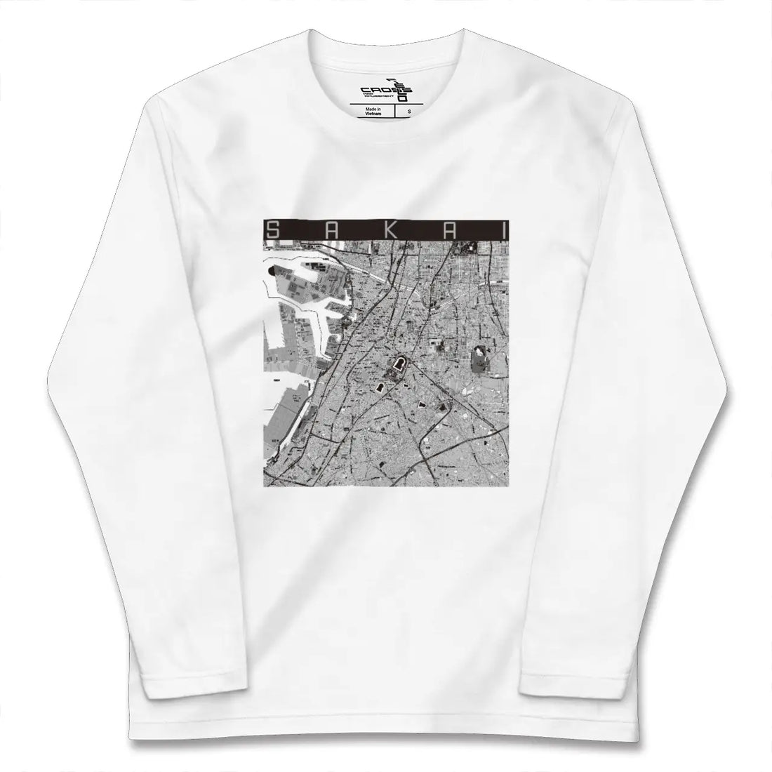 【堺(大阪府)】地図柄ロングスリーブTシャツ