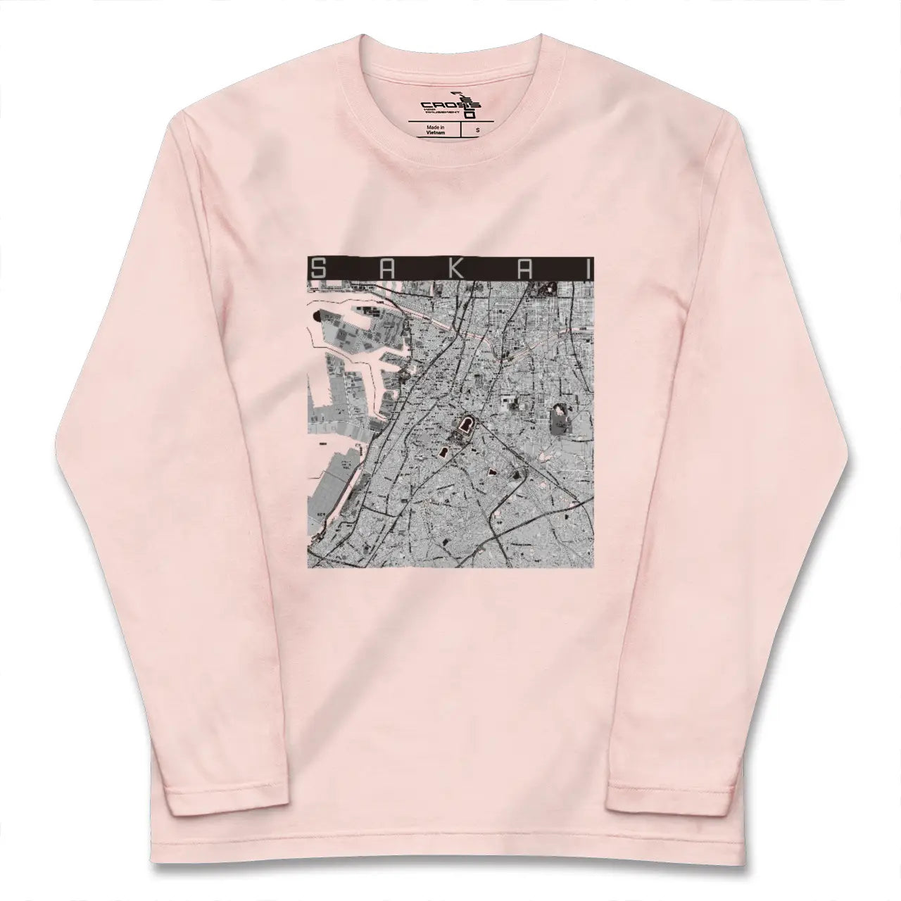 【堺(大阪府)】地図柄ロングスリーブTシャツ