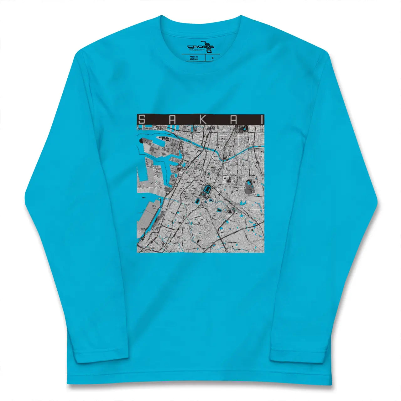 【堺(大阪府)】地図柄ロングスリーブTシャツ