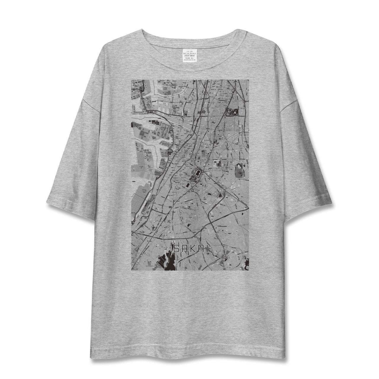 【堺(大阪府)】地図柄ビッグシルエットTシャツ