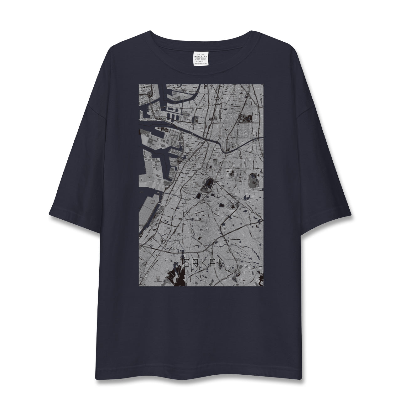 【堺(大阪府)】地図柄ビッグシルエットTシャツ