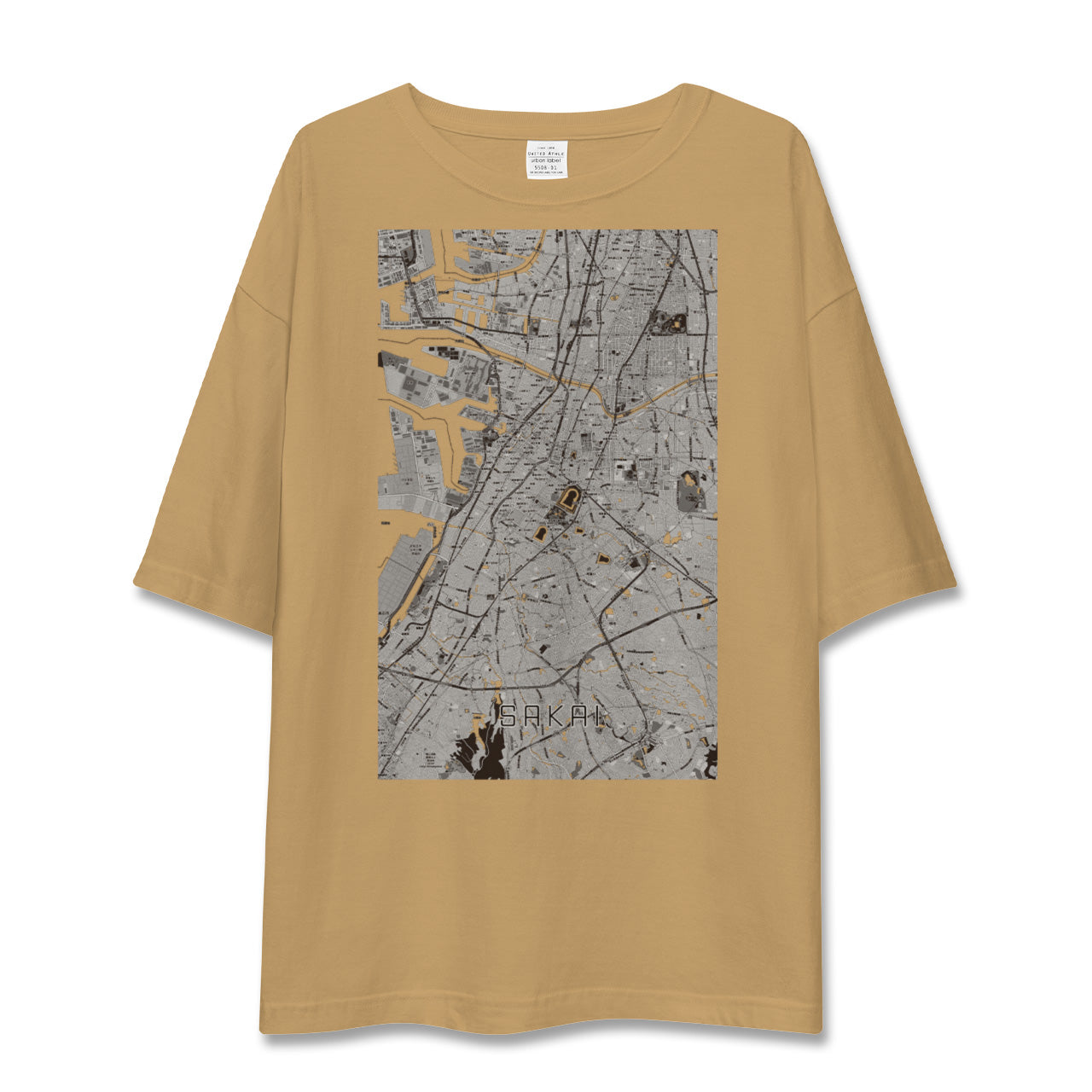 【堺(大阪府)】地図柄ビッグシルエットTシャツ