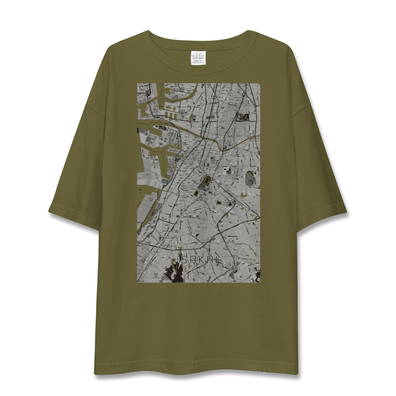 【堺(大阪府)】地図柄ビッグシルエットTシャツ