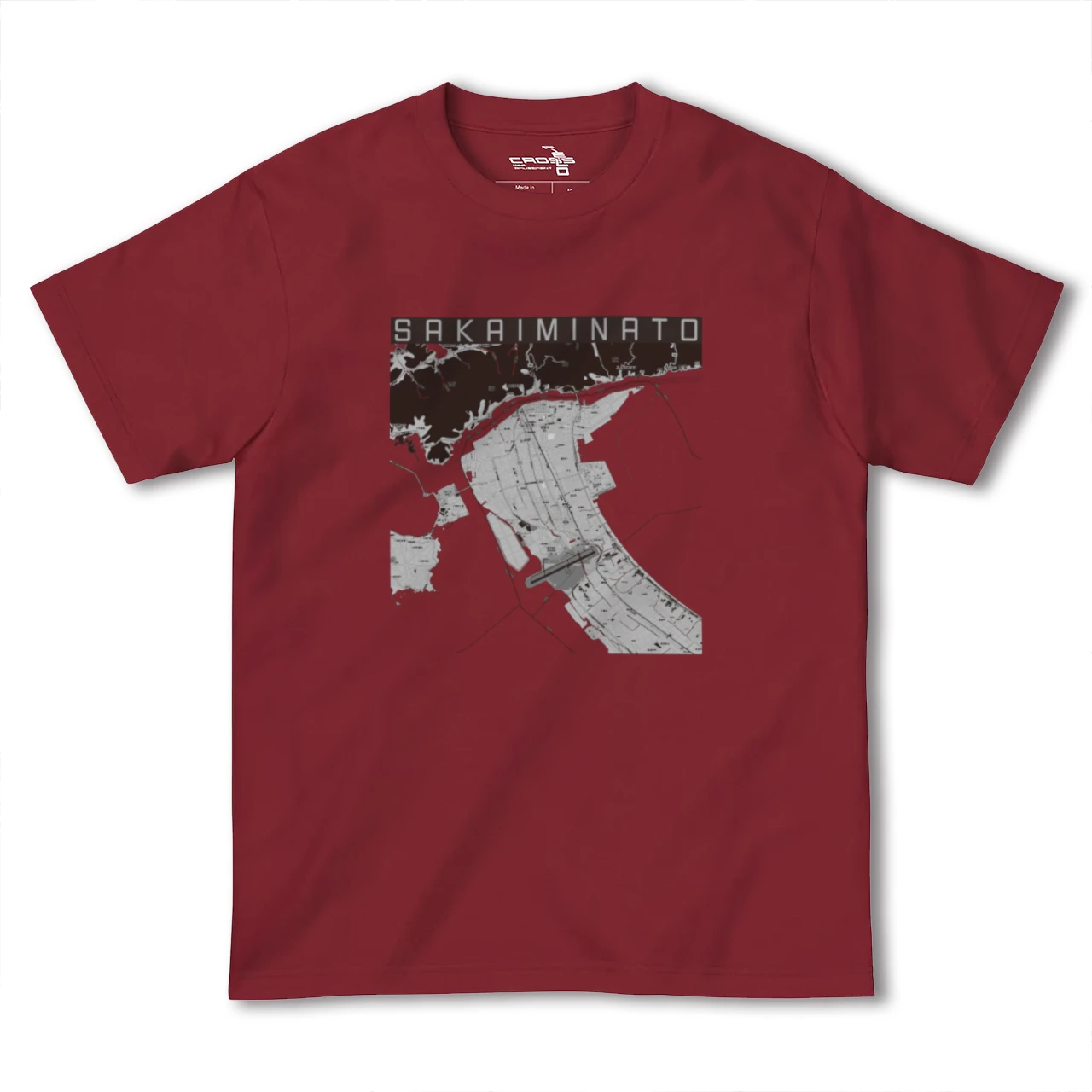 【境港(鳥取県)】地図柄ヘビーウェイトTシャツ
