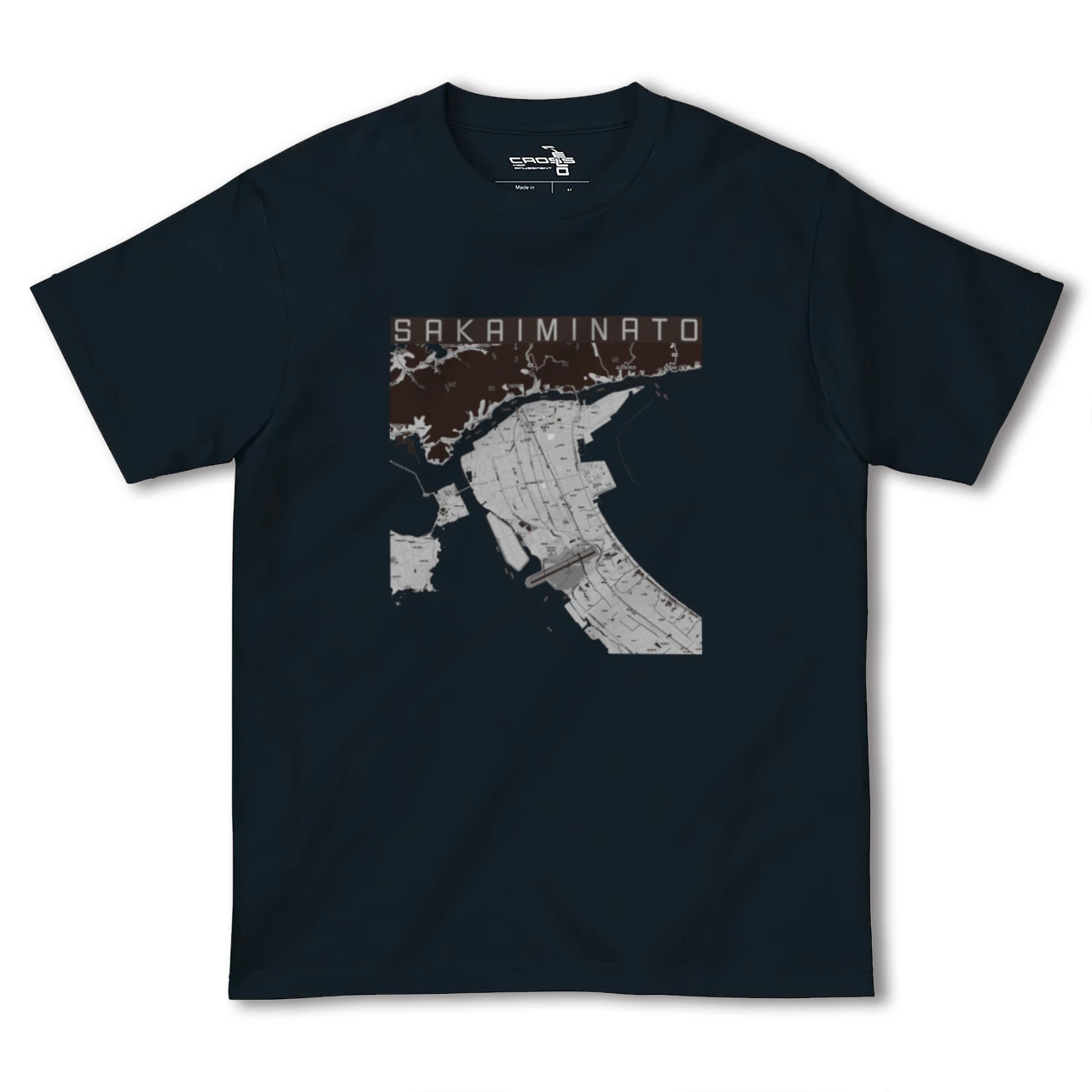 【境港(鳥取県)】地図柄ヘビーウェイトTシャツ