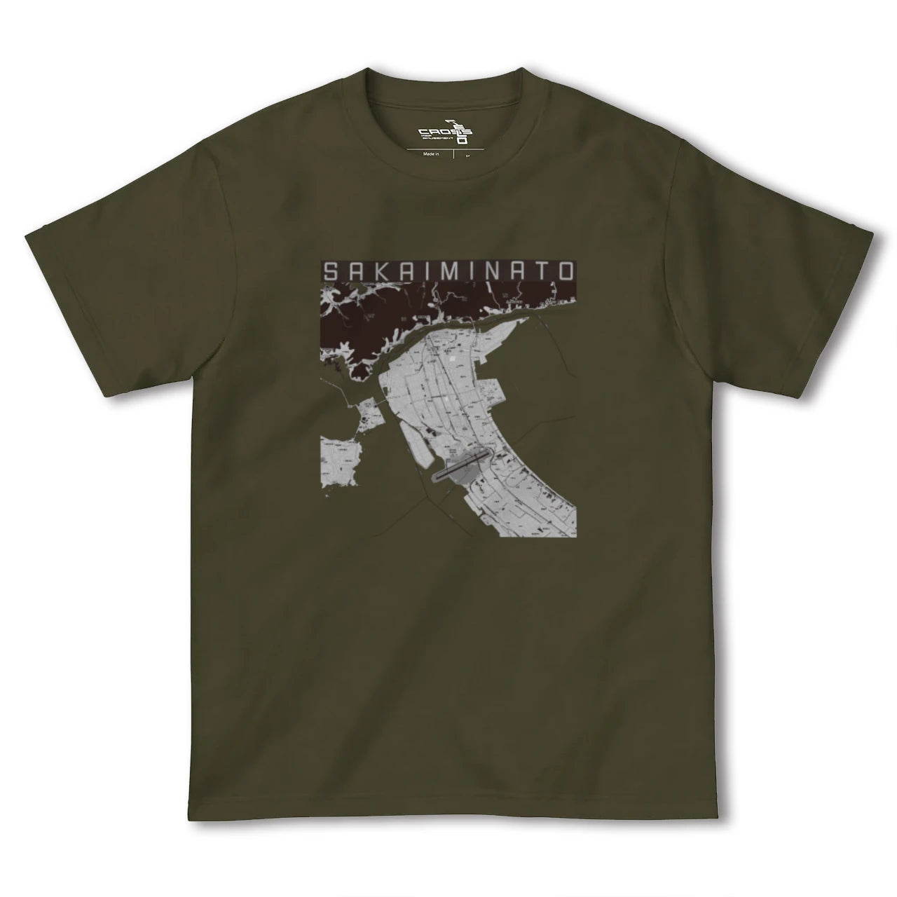 【境港(鳥取県)】地図柄ヘビーウェイトTシャツ