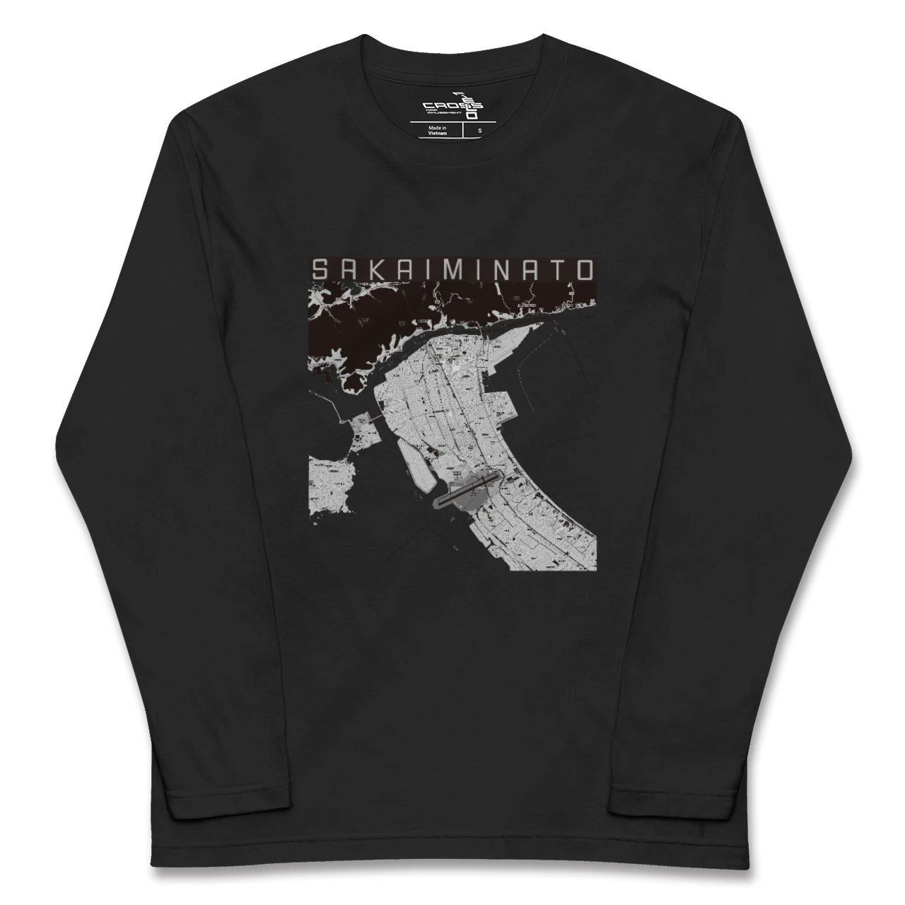 【境港(鳥取県)】地図柄ロングスリーブTシャツ