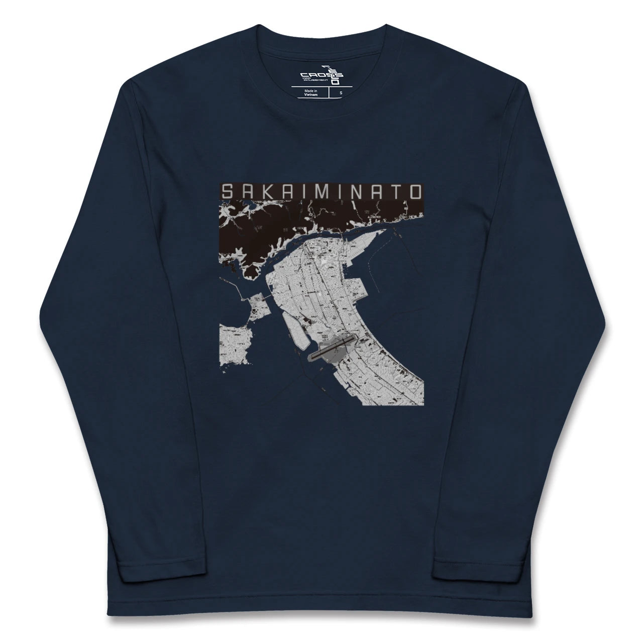 【境港(鳥取県)】地図柄ロングスリーブTシャツ
