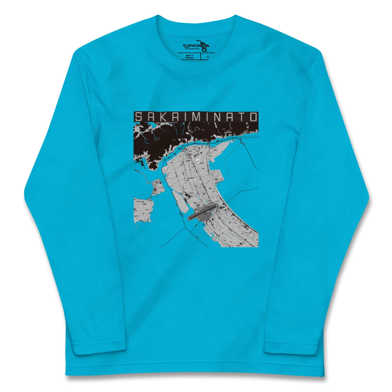 【境港(鳥取県)】地図柄ロングスリーブTシャツ