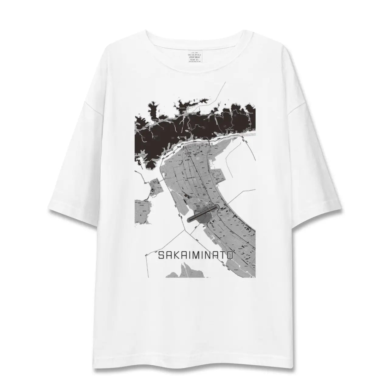 【境港(鳥取県)】地図柄ビッグシルエットTシャツ