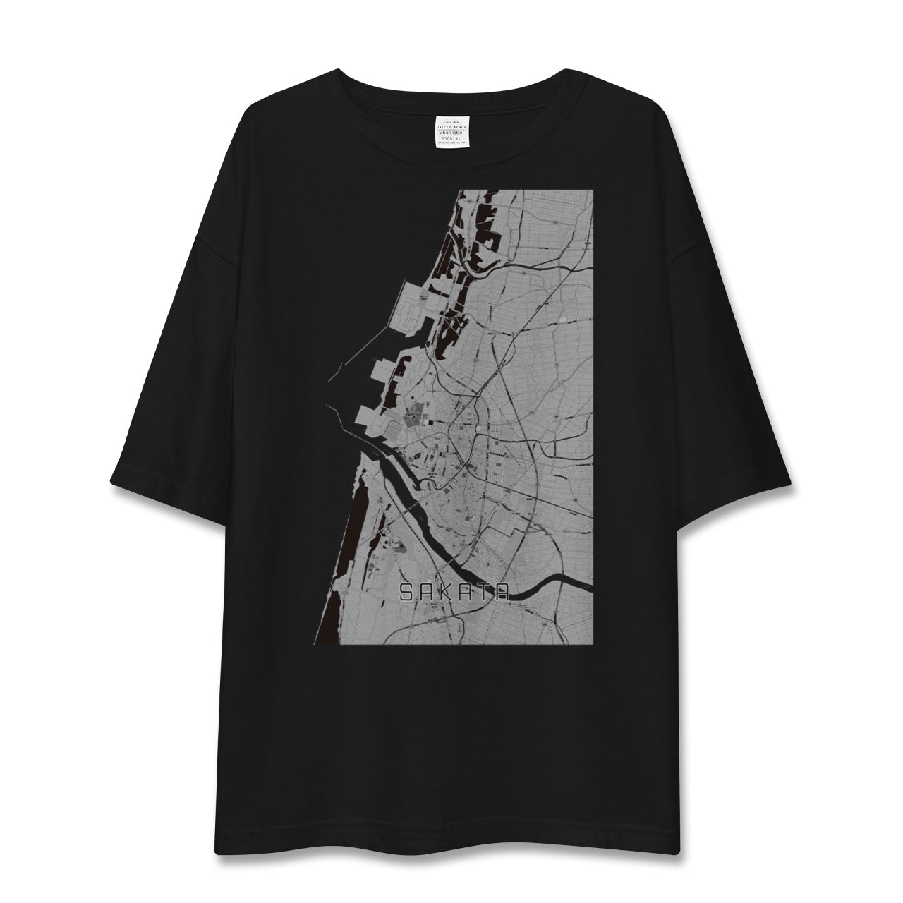 【酒田(山形県)】地図柄ビッグシルエットTシャツ