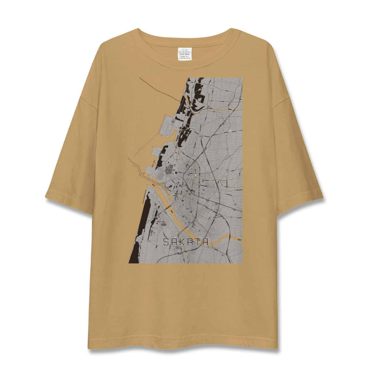 【酒田(山形県)】地図柄ビッグシルエットTシャツ