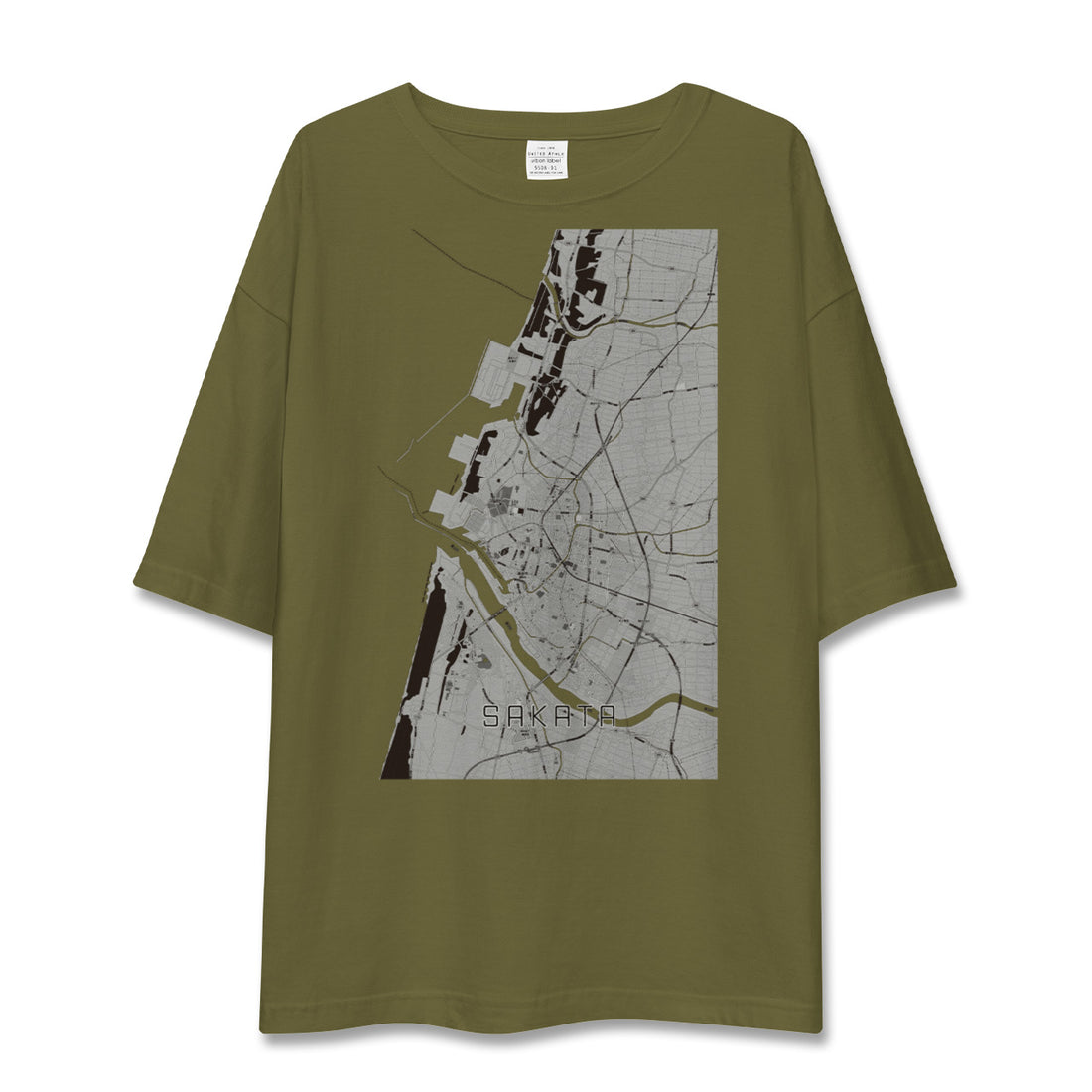 【酒田(山形県)】地図柄ビッグシルエットTシャツ