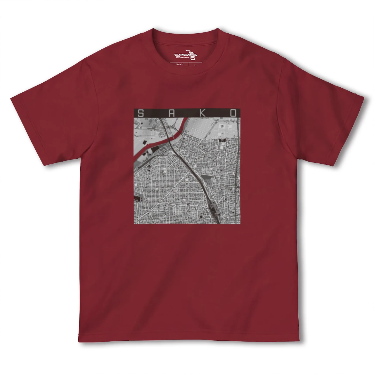 【栄生(愛知県)】地図柄ヘビーウェイトTシャツ