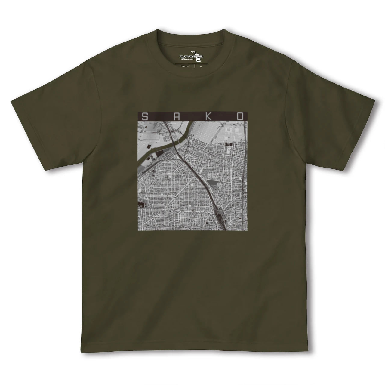 【栄生(愛知県)】地図柄ヘビーウェイトTシャツ