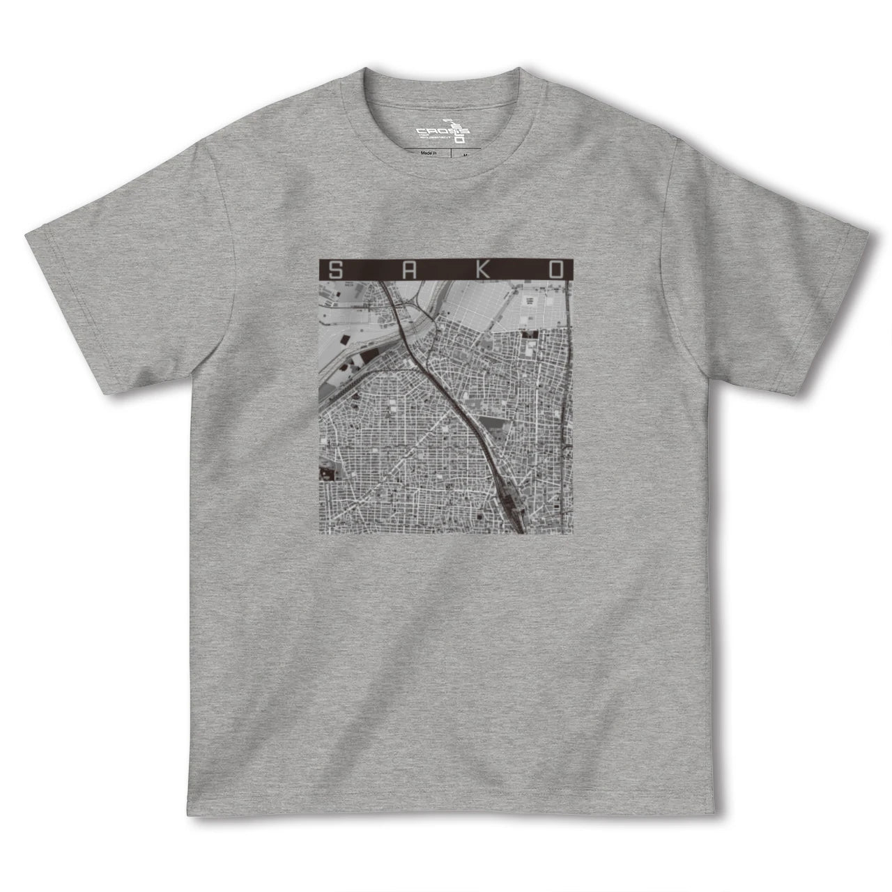 【栄生(愛知県)】地図柄ヘビーウェイトTシャツ