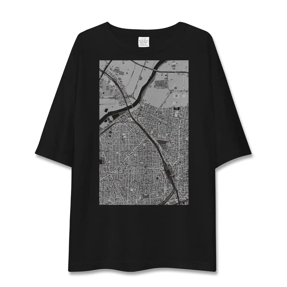 【栄生(愛知県)】地図柄ビッグシルエットTシャツ