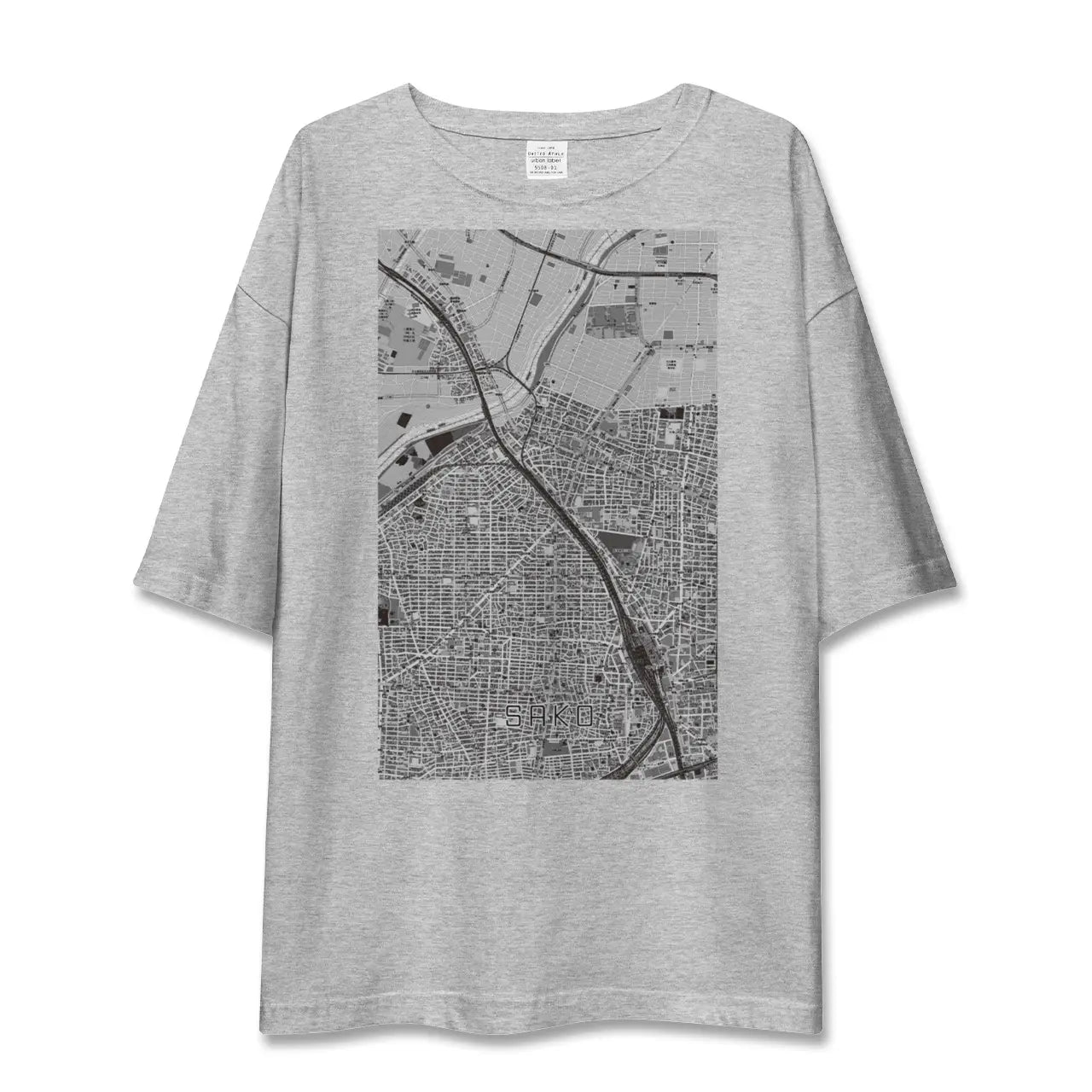 【栄生(愛知県)】地図柄ビッグシルエットTシャツ