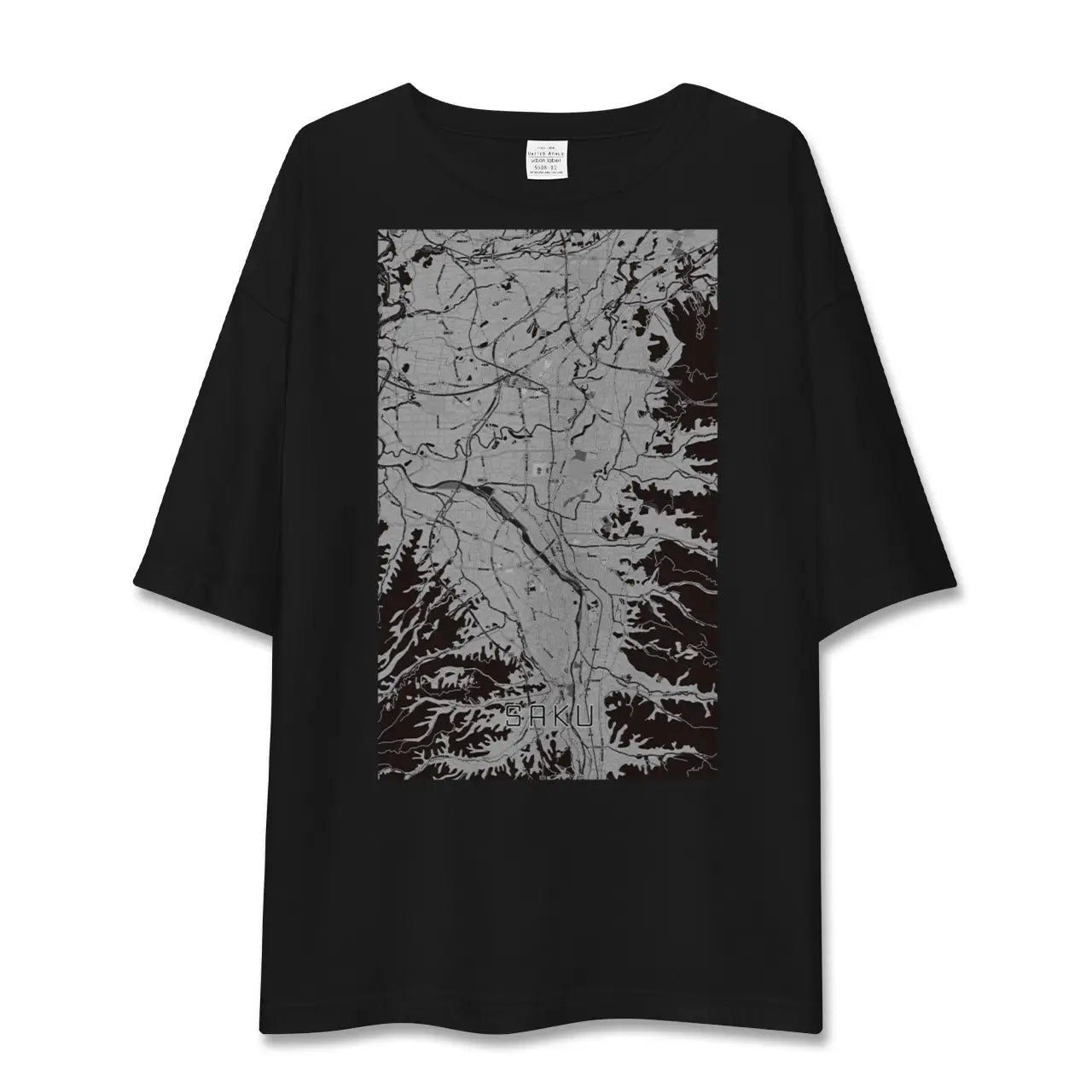 【佐久(長野県)】地図柄ビッグシルエットTシャツ