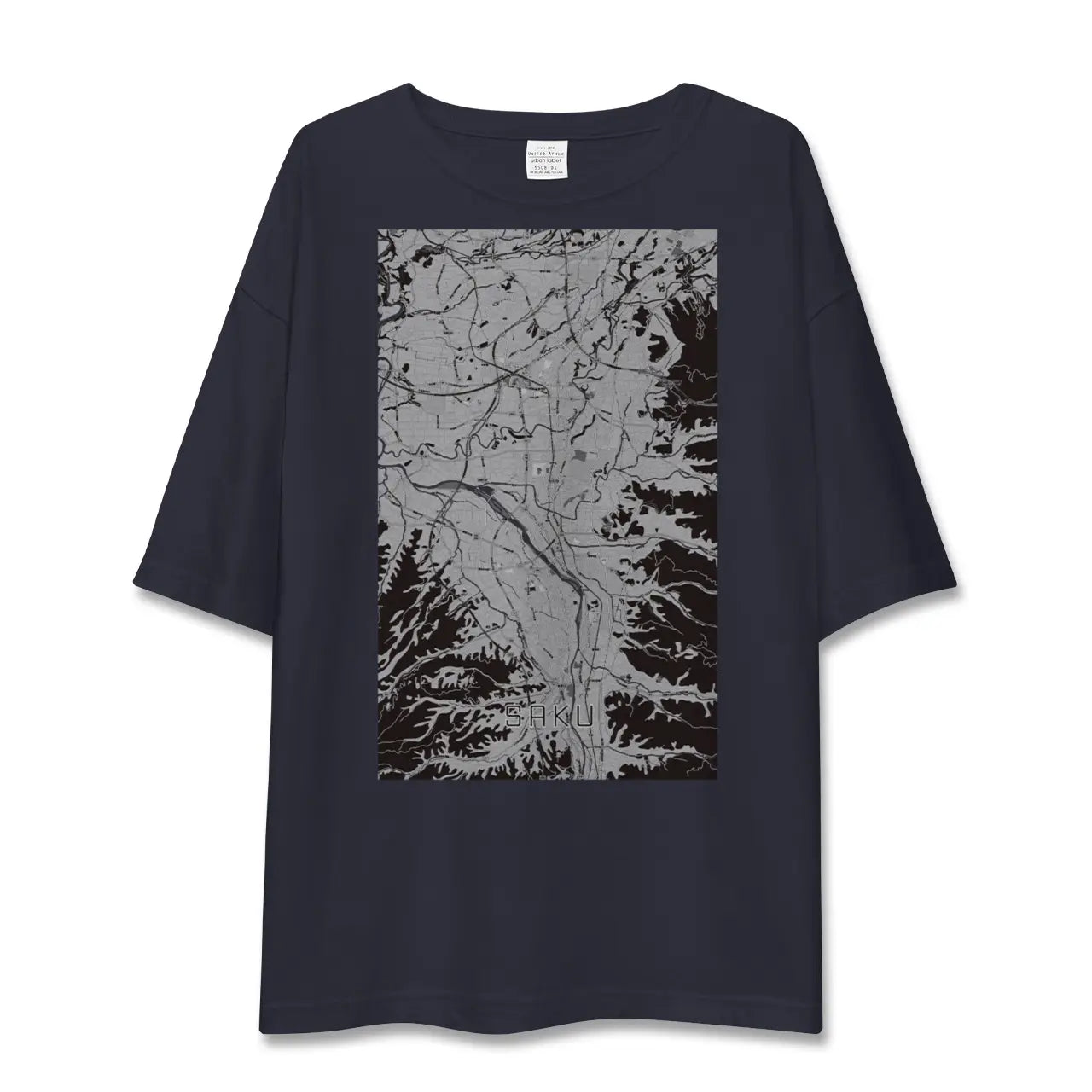 【佐久(長野県)】地図柄ビッグシルエットTシャツ